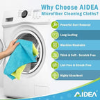 AIDEA Microfiber Cleaning Cloth-800PK, Soft Microfiber Towels for Cars, Absorbent Cleaning Rags, Lint-Free Streak-Free Wash Cloths for House, Kitchen, Window(12in.x12in) - Image 3