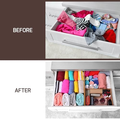 6-Pack Drawer Dividers 6-Inch High Dresser Drawer Organizer 11.5 to 17 Inch - Image 3