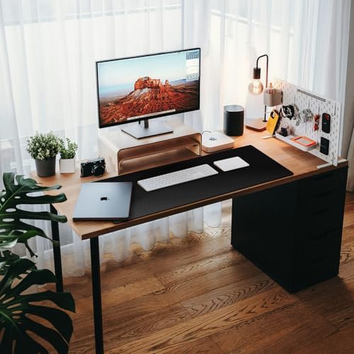 MONOMI Large Desk Mat 47.2" x 23.6",Leather Desk mat,Desk matt for Desktop,Large Mouse Pad,Office Desk mat,Waterproof Desk Blotter pad for Office&Home(Black) - Image 7
