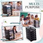Geetery Turn in Trays Classroom, Black, Set of 6 - Image 5