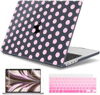 May Chen for 2026 MacBook Pro 14-inch M5 M4 M3 M2 M1 Pro/Max Chip, Release 2026 2025-2021, Model A3427 A3426 A3434 A3112 A3401 A3185, Plastic Hard Shell with Keyboard Cover, Pink Dots by MayChen