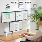 WALI Stacked Triple Monitor Mount for 13-34 inch Screens, 19.8 lbs per Arm - Image 2