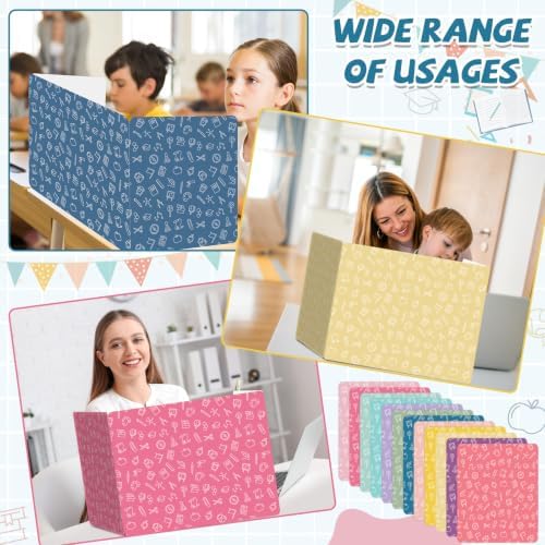 gisgfim 36 Pack Privacy Shields for Student Colorful Motivational Desk Dividers Durable Privacy Folders Testing Divider Shield Study Board Panel Partition for Classroom Teacher Back to School Supplies - Image 6