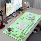 Mint Green Butterflies Florals Mouse Pad, XXL Large Desk Mat Extended Reading Desk pad, 4PCS Non-Slip Rubber Base Computer Big Mousepads for Work, Game, Office, Home Decor Cute Girls Woemn Gifts - Image 2