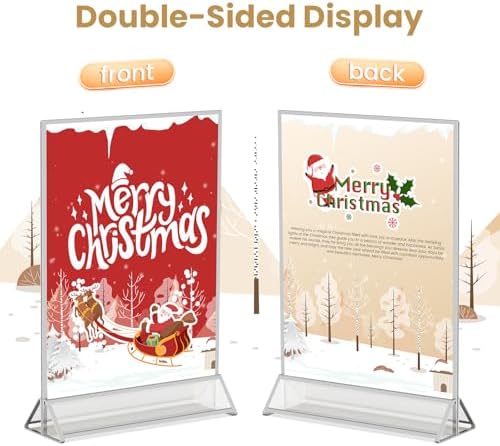 8.5X11 Silver Frames Double-Sided Acrylic Sign Holder, 6 Pack - Image 3