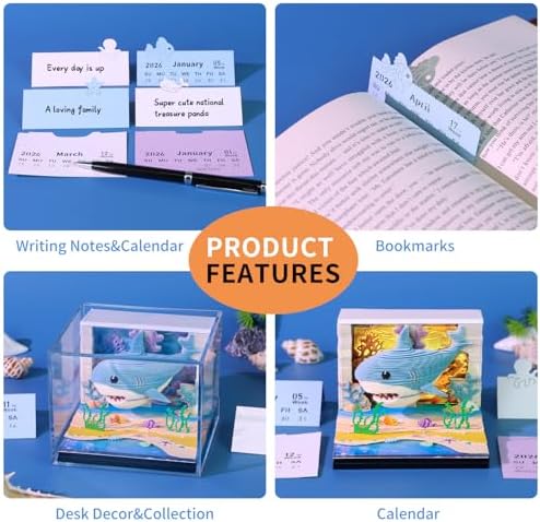 3D Memo Pad Time Piece Calendar 2026 3D Weekly Calendar Notepad - Image 4