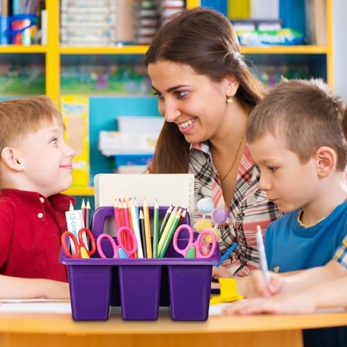 GlikCeil 24 Pcs Classroom Caddy Storage Basket with Handle,Multicolor - Image 4
