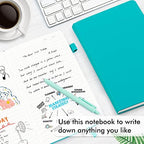 5 Pack Journal Notebook Bulk for School, Feela Hardcover Business Notebooks Classic Ruled Lined Journals with Pen Holder for Work Note Taking, with 5 Black Pens, 120 GSM, 5.1”x8.3”, A5, Emerald - Image 4