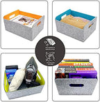Welaxy Storage Basket Beige Foldable Shelf Drawer Organizer Bin Oatmeal - Image 6