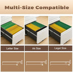 Approgreent Lockable 3 Drawer File Cabinets for Home Office - Image 6