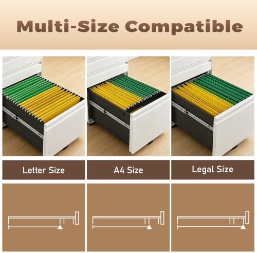 Approgreent Lockable 3 Drawer File Cabinets for Home Office - Image 6