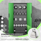 INTERGREAT Metal Storage Cabinet, 72" Locking Steel Cabinets with 2 Door and 4 Adjustable Shelves, Tall Metal Cabinet for Home Office, Garage, Warehouse,(Black+Green) - Image 4