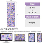 DUKINO 2x6 Runner Rug, Floral Washable Rug for Kitchen Non Slip, Purple - Image 2