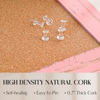 Cork Board Bulletin Board, 24"x18" Corkboard for Wall - Image 4