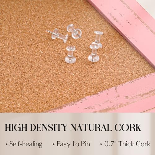 Cork Board Bulletin Board, 24"x18" Corkboard for Wall - Image 4
