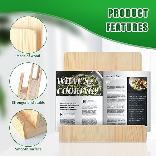 DOSTATNI 3-Tier Pine Wood Literature Organizer & Card Display Stand - 8.5 x 11 for Desk - Image 3