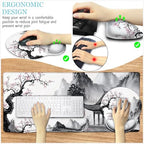 LIMKRIAN Japanese Ergonomic Mouse Pad Set, Large Desk Matt for Desktop - Image 3