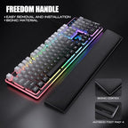 RedThunder K10 Wired Gaming Keyboard, Mouse Wrist Rest Combo, RGB Backlit, Mechanical Feel Anti-ghosting Keyboard + 7D 7200 DPI Mice+Soft Leather Wrist Rest 3 in 1 PC Gamer Accessories(Gradient Gray) - Image 4