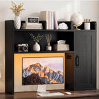 Desktop Storage Shelf, 37.4" Computer Desk Organizer 3-Tier Wood - Image 3