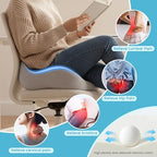 Seat Cushion,Ergonomic Chair Cushions for Sit Bone Tailbone Pain Relief,Sciatica & Back Support,Memory Foam Butt Pillow for Office,Car,Home,Gaming,Wheelchair - Image 5