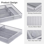 Neudeco Drawer Organizer Set, Silver, 5 Pack - Image 4