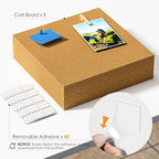 MaxGear 48" x 24" Large Cork Board for Wall, 8 Pack 12" x 12" Tiles - Image 2