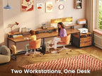 SEDETA 66" Reversible L Shaped Office Desk with Power Outlet, File Drawer - Image 4