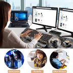 Mouse Pad,Large Pink Desk Mat, 4in1 XXL Mousepad + Keyboard Wrist Rest+Mouse Wrist Rest+Coaster Set with Ergonomic Desk Pad for Home Office Table Computer-Black Golden Marble - Image 7
