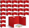 24 Pcs Desk Dividers for Students Classroom Plastic Privacy Folders Red Test Dividers for Students Desks Trifold Privacy Panel Partitions for School Teacher Supplies (24pcs Red) by ZSMKJIAYE