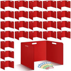 24 Pcs Desk Dividers for Students Classroom Plastic Privacy Folders Red Test Dividers for Students Desks Trifold Privacy Panel Partitions for School Teacher Supplies (24pcs Red) by ZSMKJIAYE