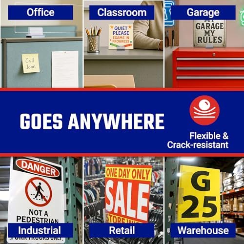 Master Magnetics Magnetic Sign Holder Pack - Magnetic Sign Holders for Door Frames, Metal Shelves, Whiteboards - Powerful Magnet - Retail EZ Grip Holder - 3" L x 1" W x 0.75" H - 25-Pack - Image 5