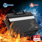 Accordion File Organizer with Lock, Fireproof Document Bag, Black - Image 2