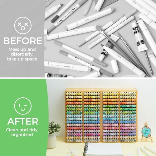 Ohuhu Bamboo Marker Organizer Hold 224 Markers for Honolulu Oahu Series - Image 5