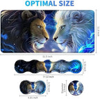 4Pcs Memory Foam Keyboard Wrist Rest Desk Mat Set, Black White Tiger - Image 5