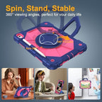 Case for iPad (A16) 11th/10th Generation 11/10.9 Inch 2025/2022, Ubearkk for iPad a16 case with Screen Protector, 360 Degree Rotating Stand Shoulder Strap Pencil Holder,Navy Pink - Image 4