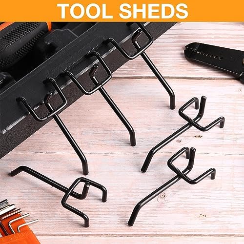 Shimeyao 200 Pcs Peg Board Hooks Stainless Steel Pegs,2.8 Inch,Black - Image 7