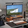 Bamboo Monitor Stand Riser with Drawer by Rocdeer