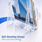 8 Sets Acrylic Brochure Holder with Business Card Wall Mount - Image 4