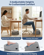 COMFIER 2026 Under Desk Foot Rest at Work with Graphene Fast Heat, Ergonomic Heated Foot Stand with 2 Heights, 3 Heat Levels & 3 Vibration Modes, Heel Support for Back and Leg Pain Relief, Office Home - Image 4