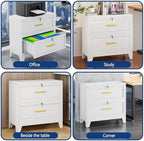 Ckzbx Metal 2 Drawers Locker Storage Organizer, 33.46" H White Drawer Chest, Closet Organizers for Living Room, Hallway, Closet - Image 6