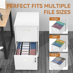 Polup 2 Drawer File Cabinet with Lock, Metal Filing Cabinet for Home Office - Image 5
