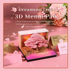 3D Calendar 2027 With LED Lights,3D Desk Calendar Memo Pad 2027,3D Art Calendar Memo Pad 2027,Tear-Off Paper Sculpture Desk Calendar,3D Paper Art Notepad,Cherry-Tree Desktop Decoration,New Year,Christmas Gift (Cherry-Tree) - Image 5