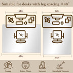 45"x60" Tempered Glass Office Chair Mat for Carpet & Hardwood Floor - Image 3