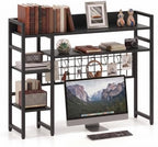 DREAMADE 4-Tier 37" Desk Hutch, Desk Shelf, Black by DREAMADE