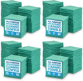 Microfiber Wholesale 16" x 16" All Purpose Towels - 200 Pack - Reusable Wash Cloths, Dust, Kitchen, Car, Shop Rags for Cleaning (Green) by MicrofiberWholesale