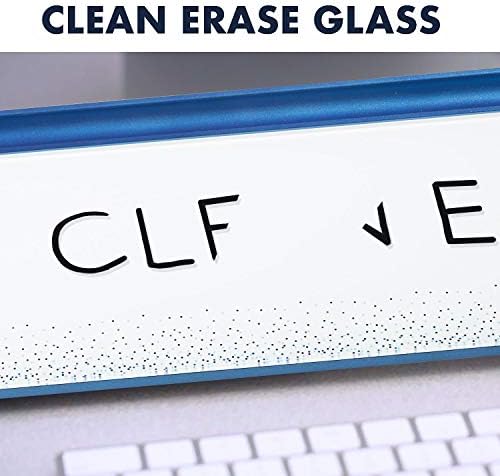 Quartet Glass Dry Erase White Board 18"W x 6"H, Compact Desktop Whiteboard with Storage Drawer, Dotted (GDP186D) - Image 4