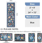 DUKINO 2.6x8 Runner Rug, Washable Runner Rug for Hallway Non Slip, Blue - Image 2