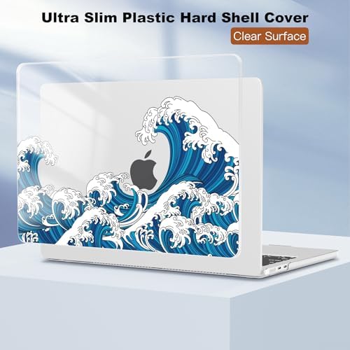 CISSOOK Case for MacBook Air 15 inch 2023 2024 2025 2026 M2-M5 Great Wave - Image 6