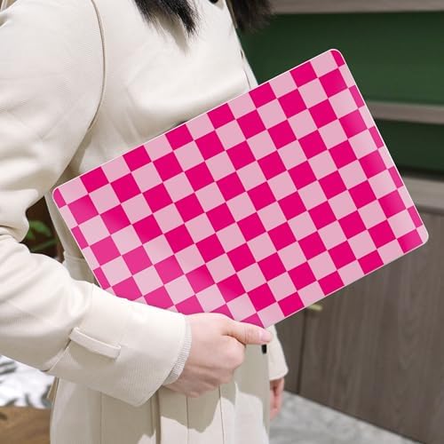 MEEgoodo for M5/M4/M3/M2 MacBook Air 15 inch Case 2026 2025 2024 2023, Case Fit Model (A3448/A3241/A3114/A2941) for MacBook Air 15.3 inch, Rose&Light Pink Checkerboard - Image 6