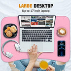 Fayquaze Lap Laptop Desk, Portable Foldable Laptop Bed Table with Storage Drawer and Cup Holder, Lap Desk Lap Bed Stand Tray Table Serving Tray for Eating, Reading and Working - Image 5